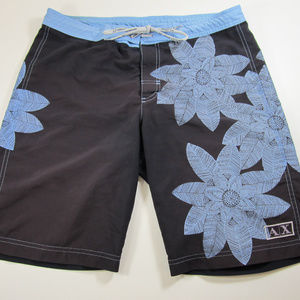 ARMANI Exchange Blue Floral Mens M Swimming Trunks